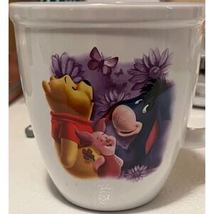 Winnie the Pooh Eeyore Piglet Butterfly‎ Flower Ceramic Coffee Mug Cup